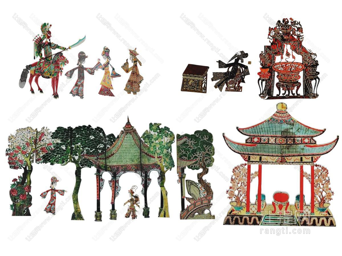 新中式皮影 传统国粹 民俗皮影戏
