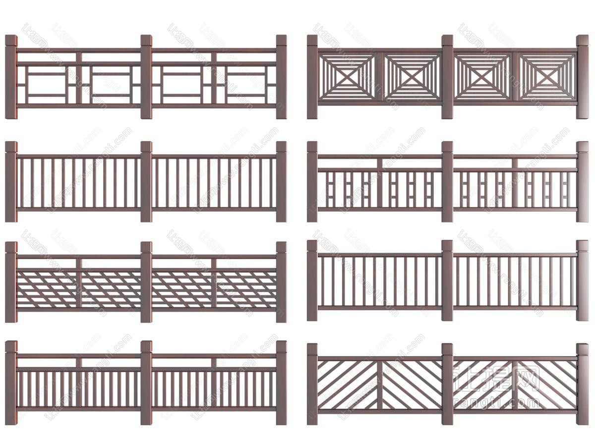 新中式栏杆、护栏、围栏