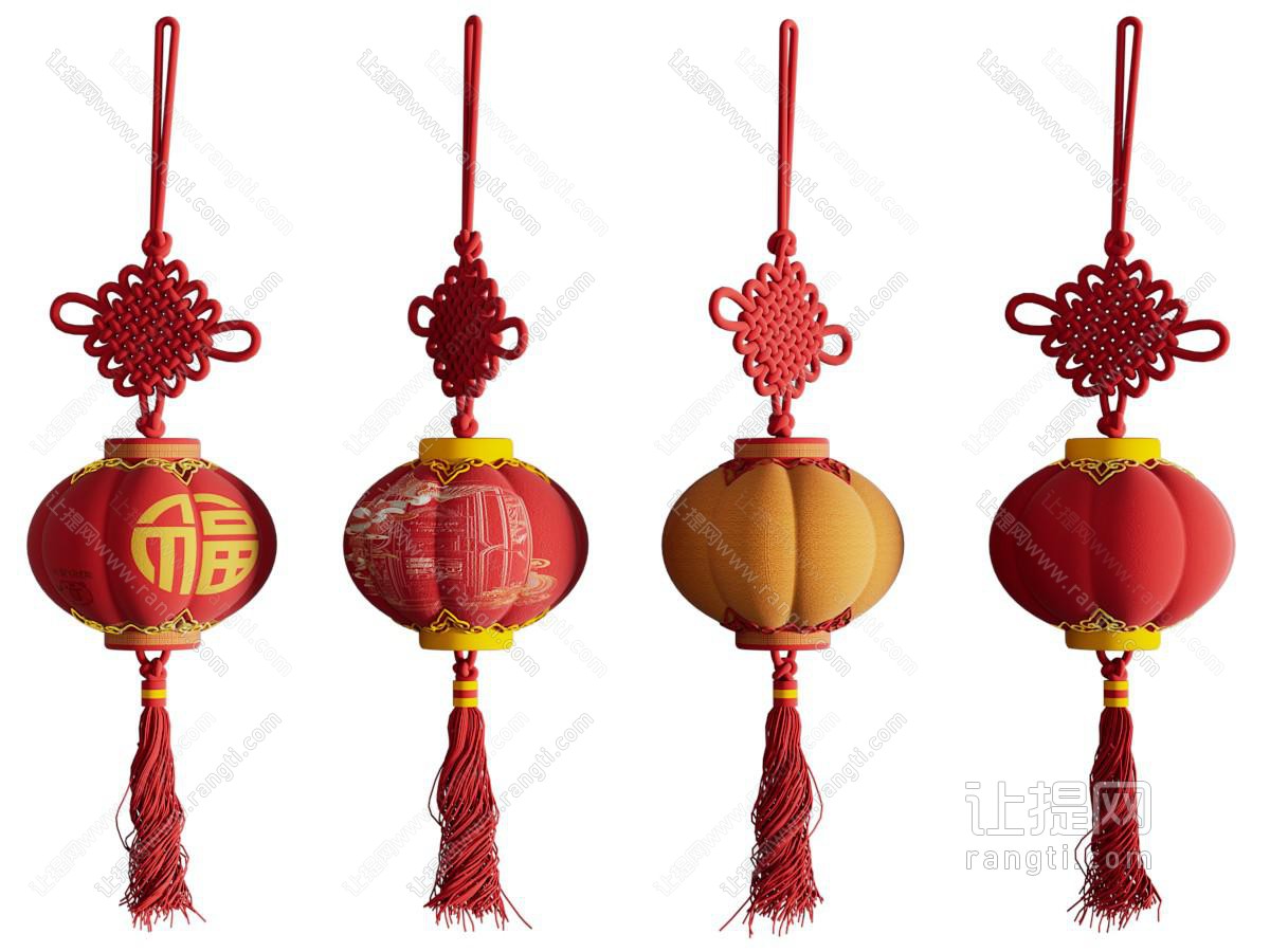 新中式灯笼 中国结墙饰挂件