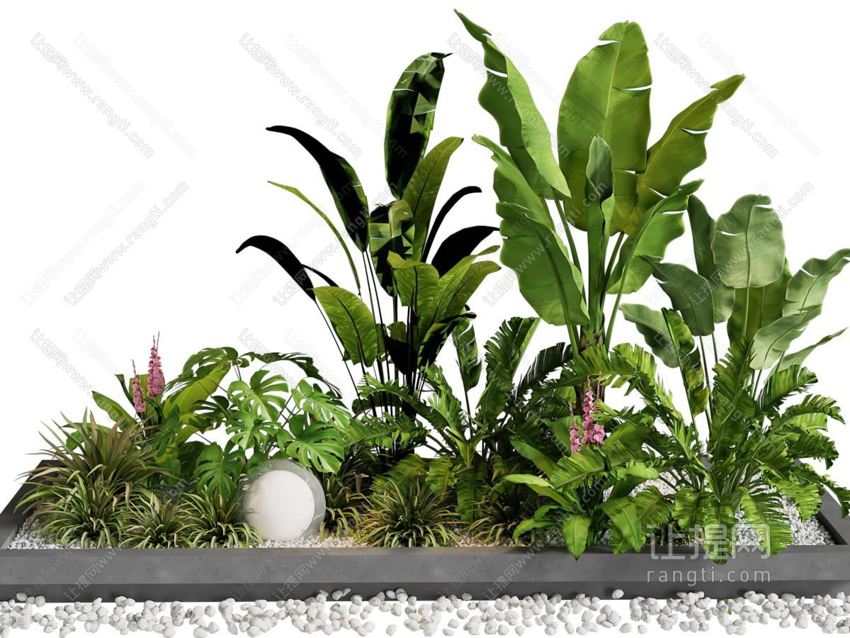 现代花坛花草景观园艺小品
