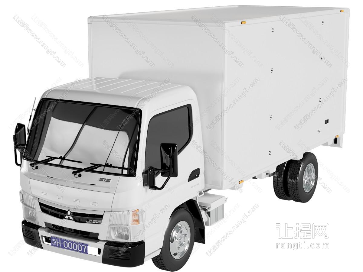 现代白色卡车、厢式货车