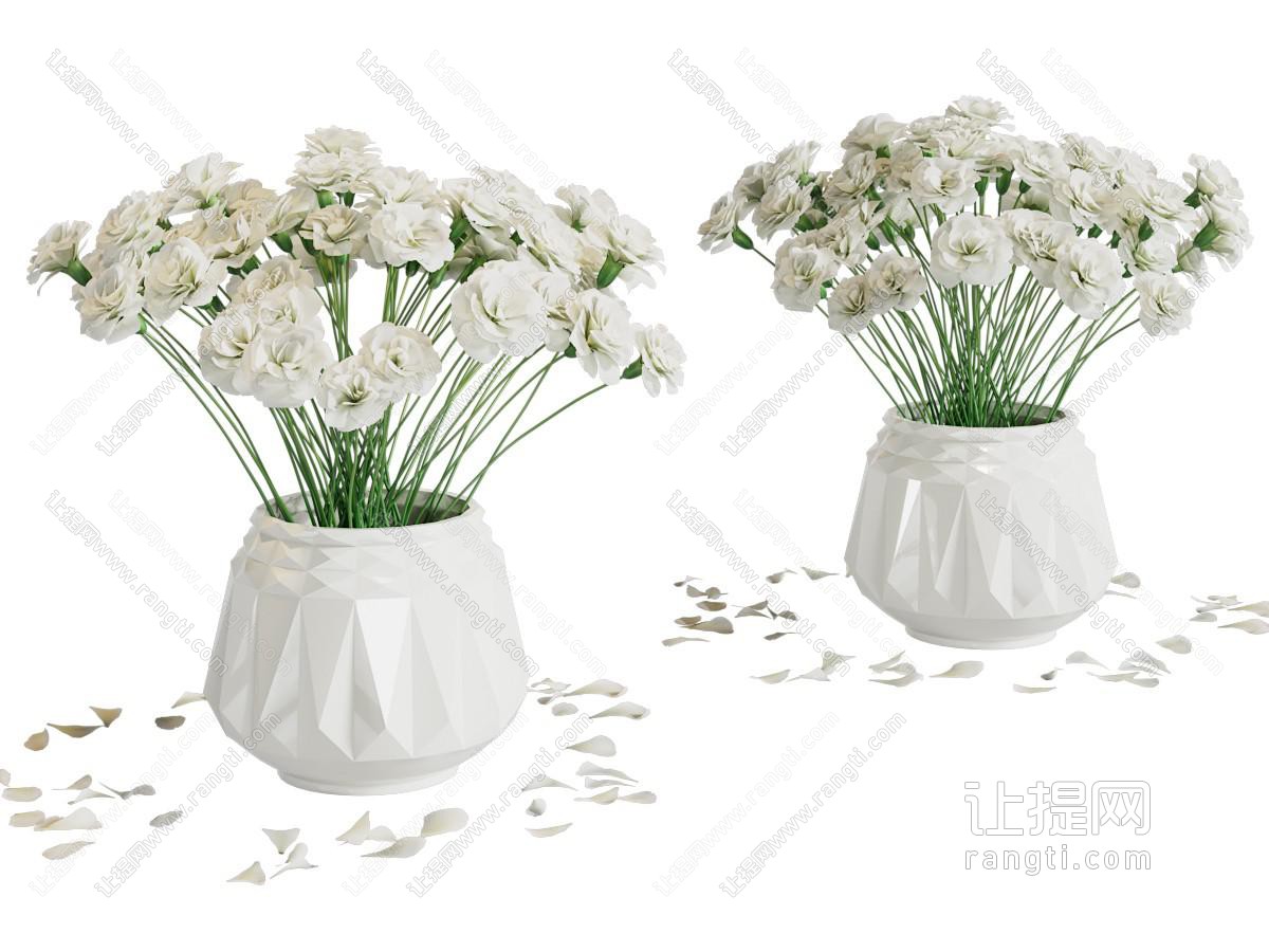 现代陶瓷花瓶花卉