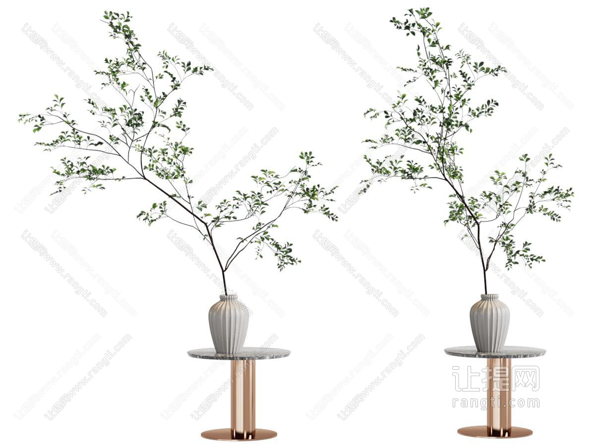 现代花瓶花卉