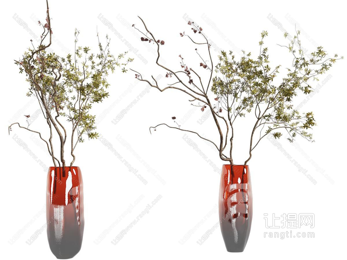 现代花瓶花卉