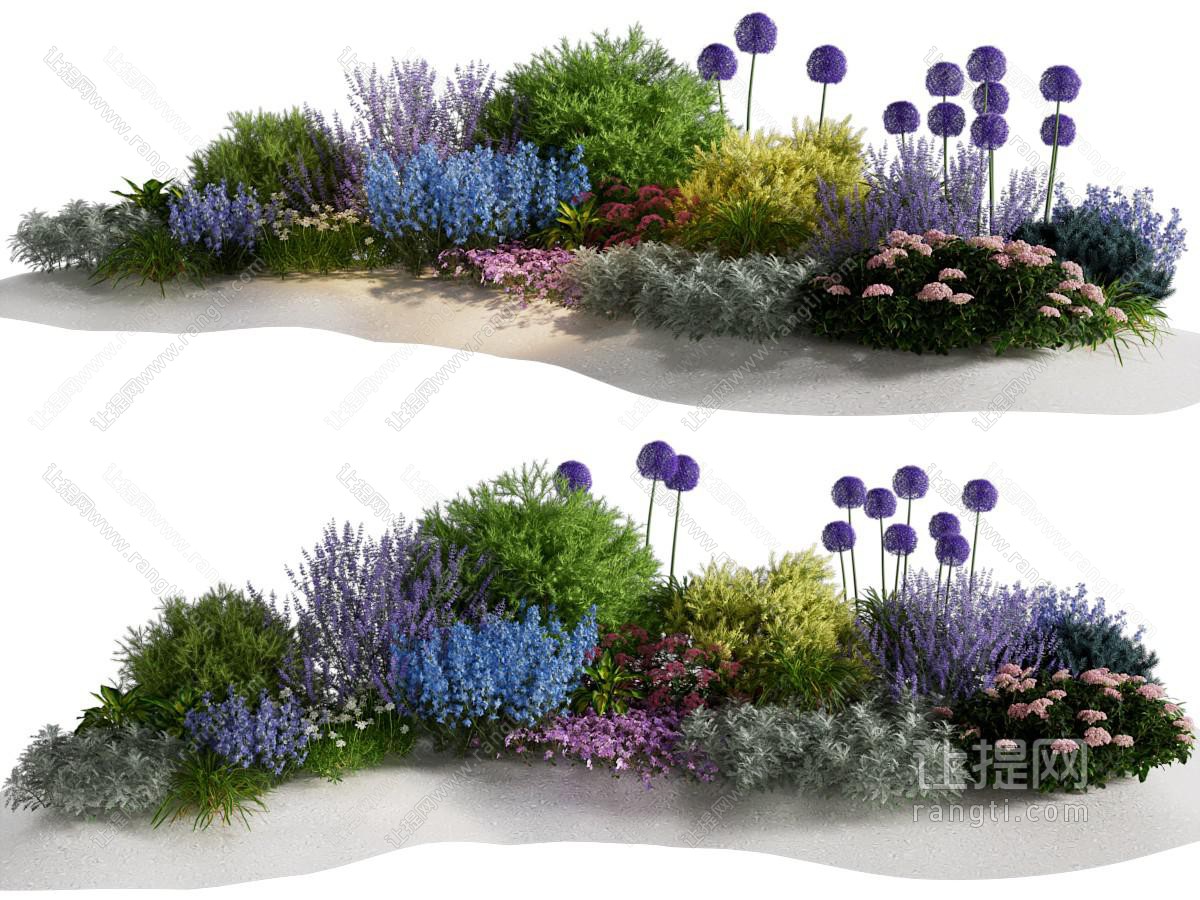 现代花草花卉植物 景观园艺小品
