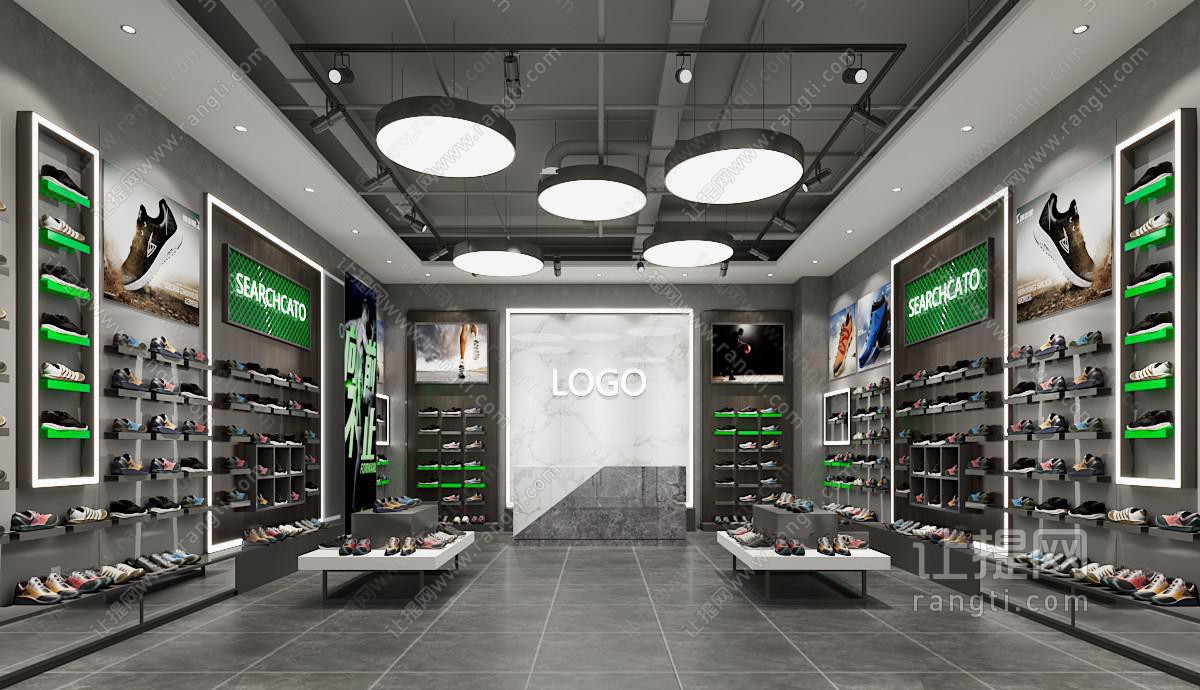 工业风loft运动鞋专卖店