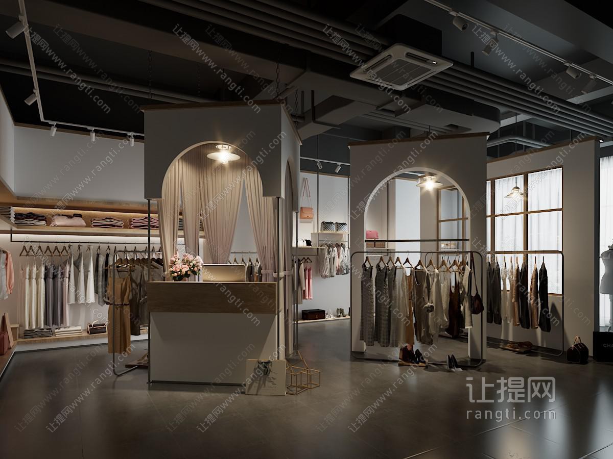 工业风loft服装专卖店