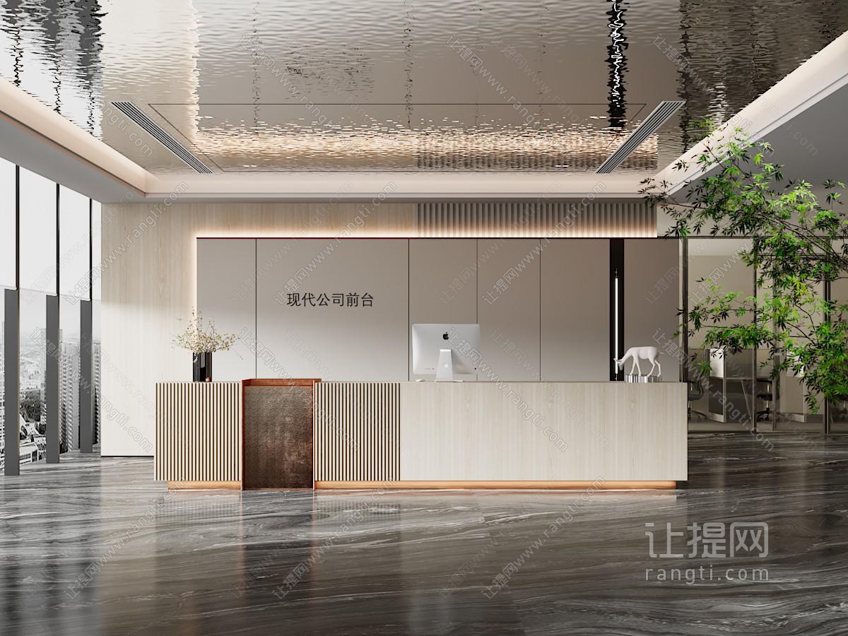 现代公司前台接待