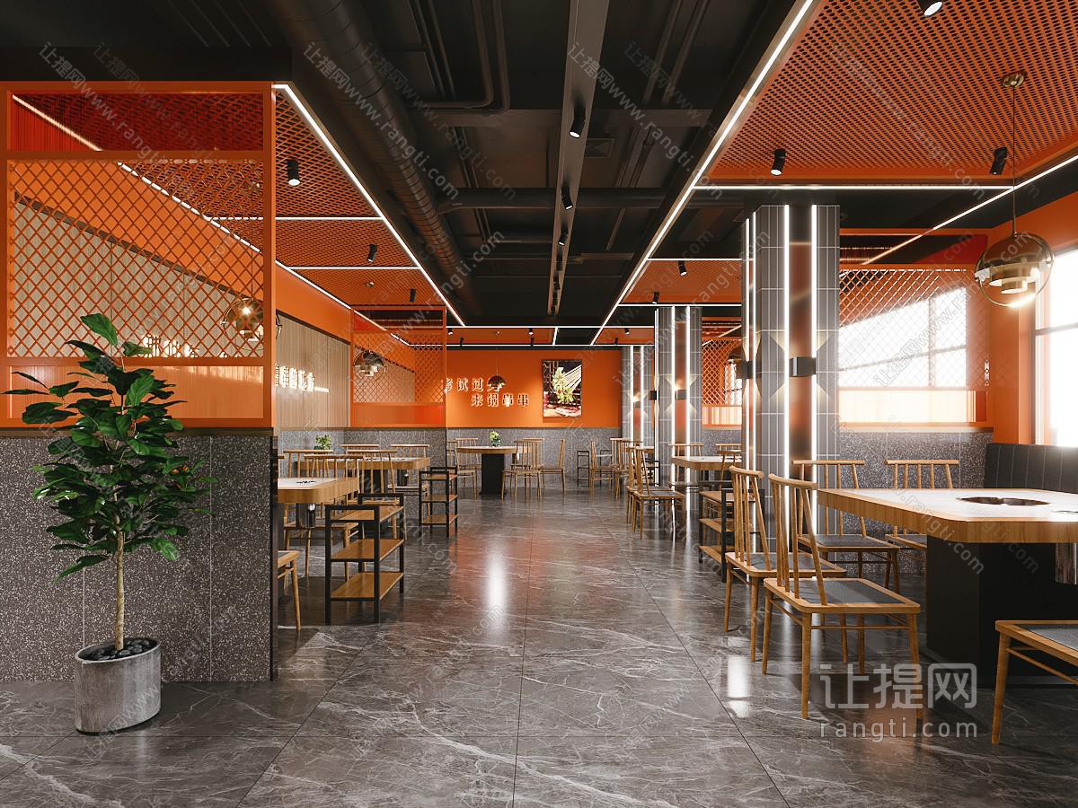 工业风loft饭店餐馆 火锅店