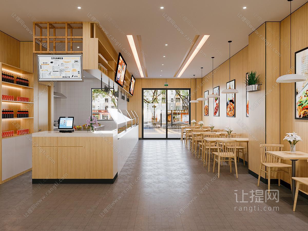北欧饭店餐馆就餐区