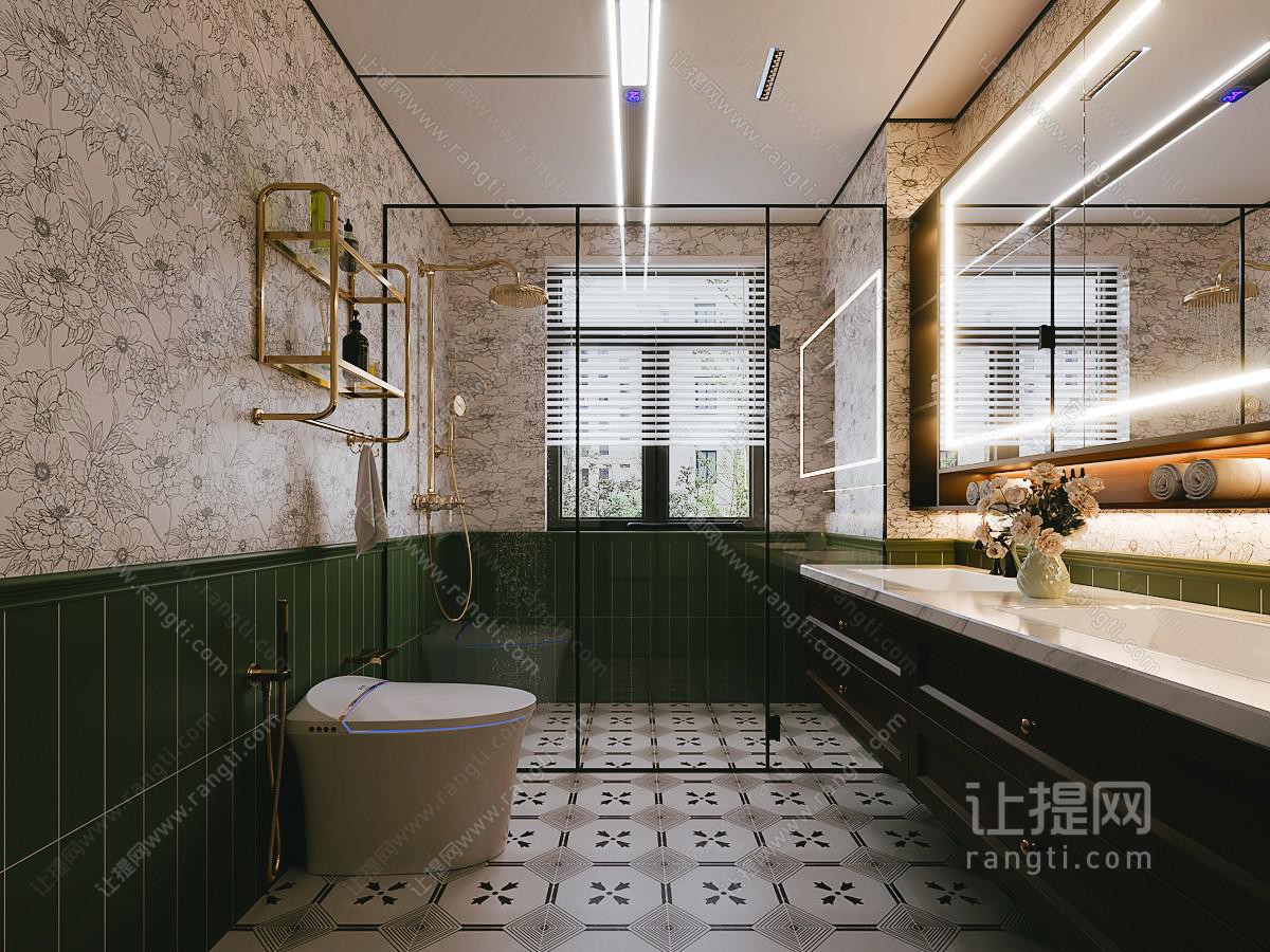 法式轻奢卫浴间 洗手间