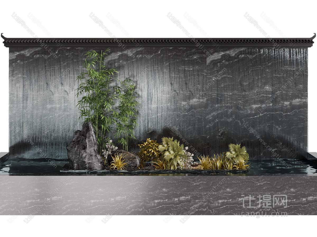 新中式水景景观园艺小品