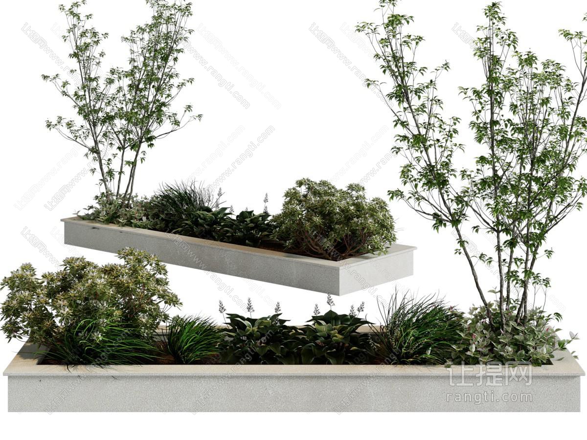 现代花坛花草植物景观园艺小品