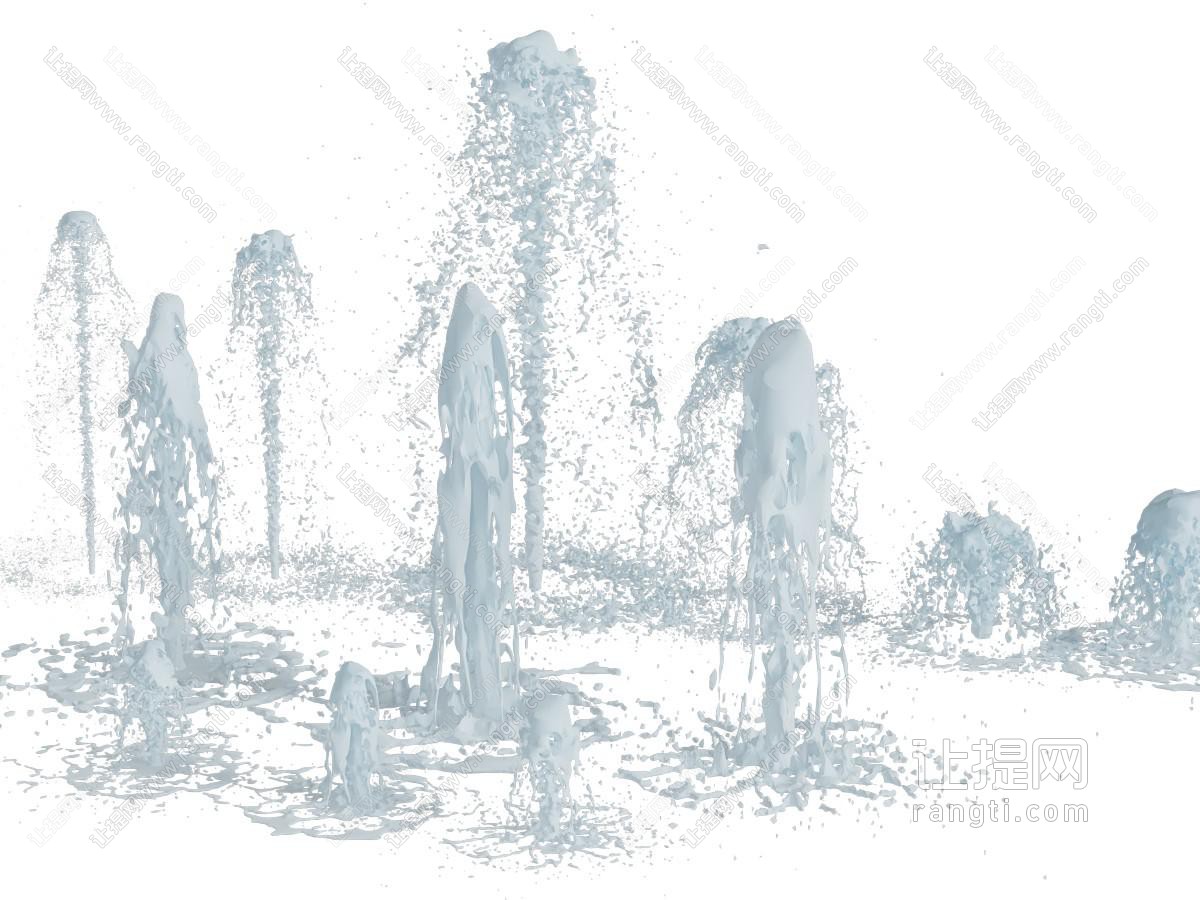 现代喷泉 水景 水柱