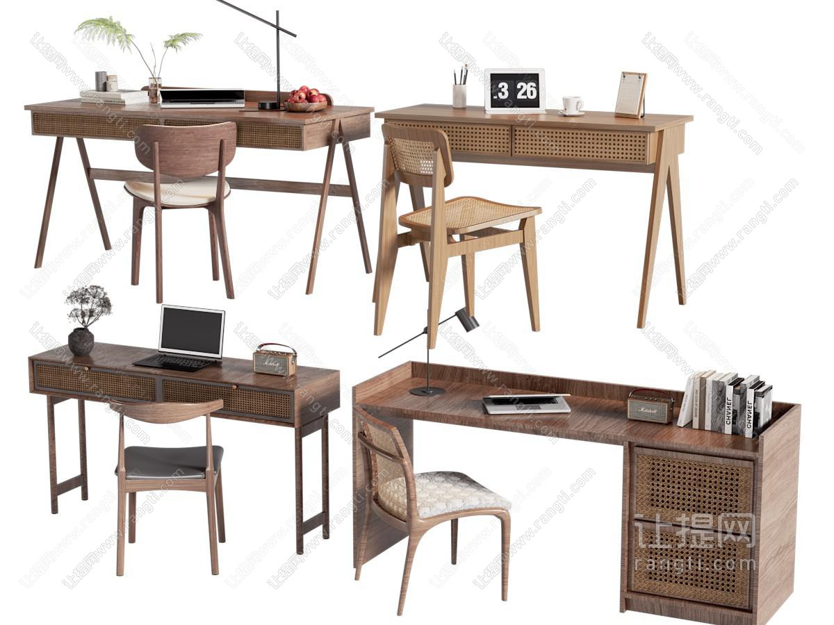 中古风书桌椅组合