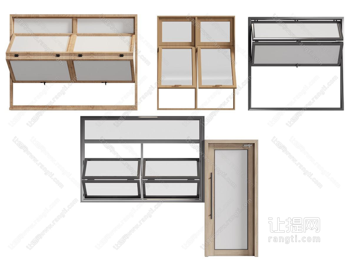 现代上推拉窗户