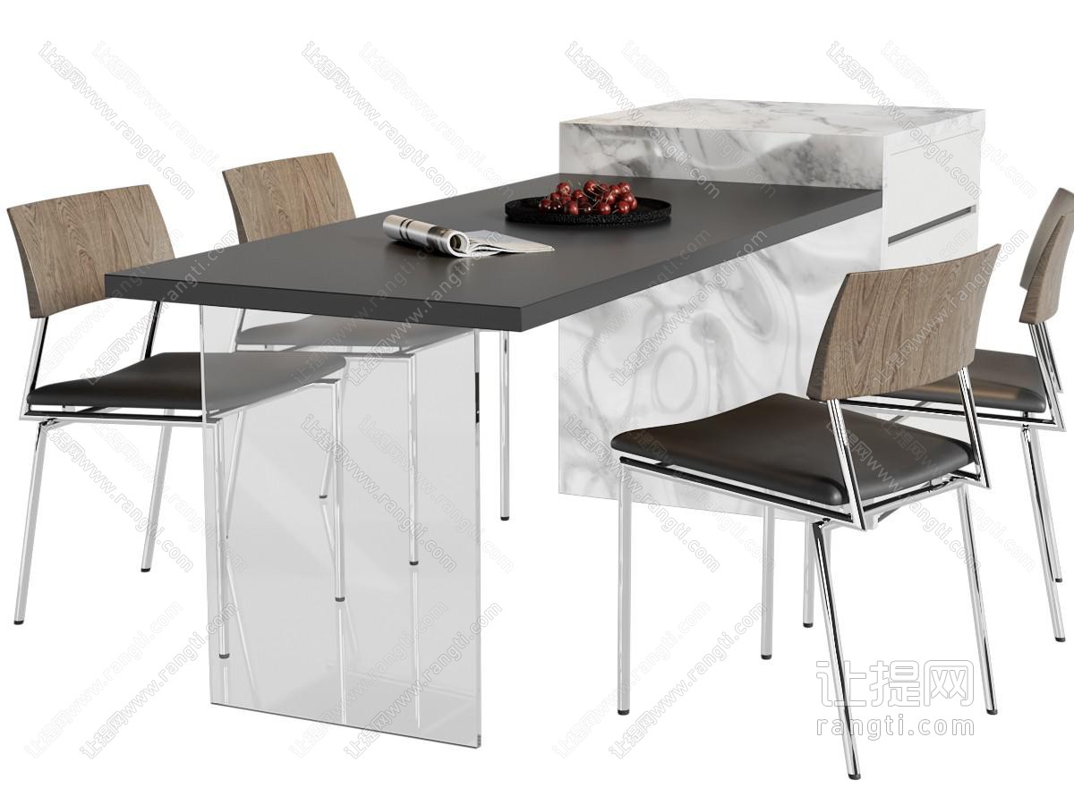 现代吧台餐桌椅组合