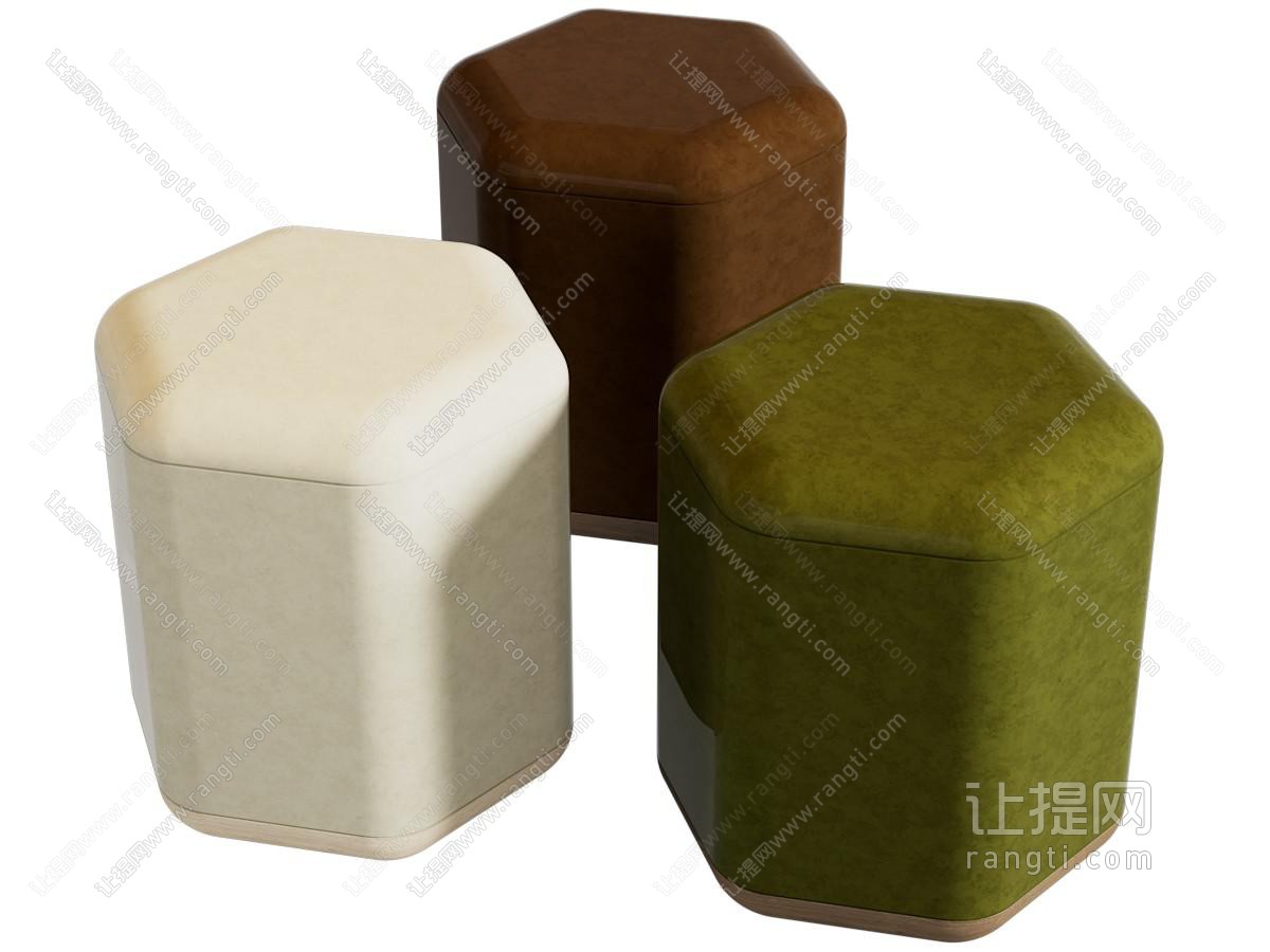现代多边形坐墩 沙发凳子