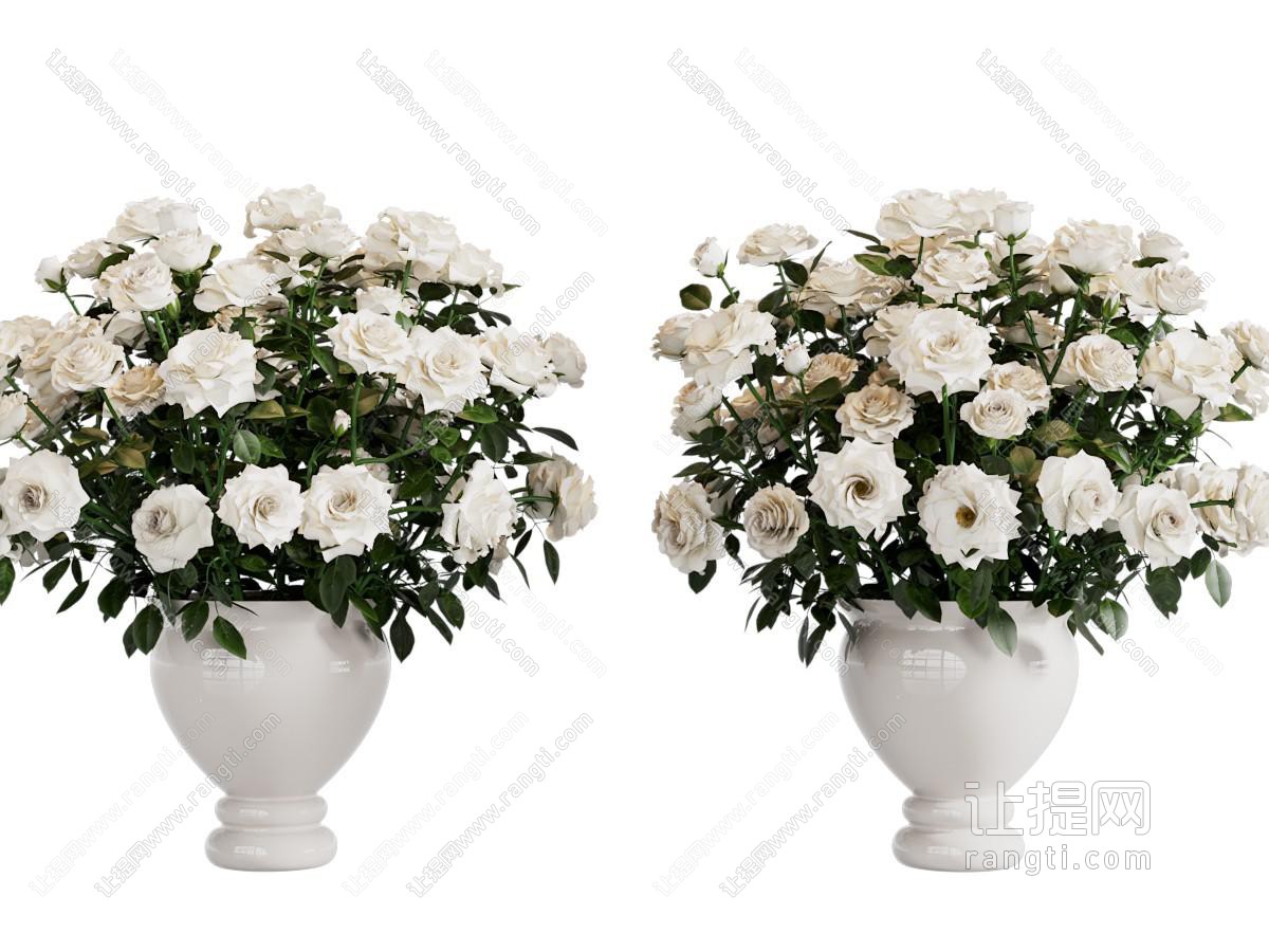 现代陶瓷花瓶花卉