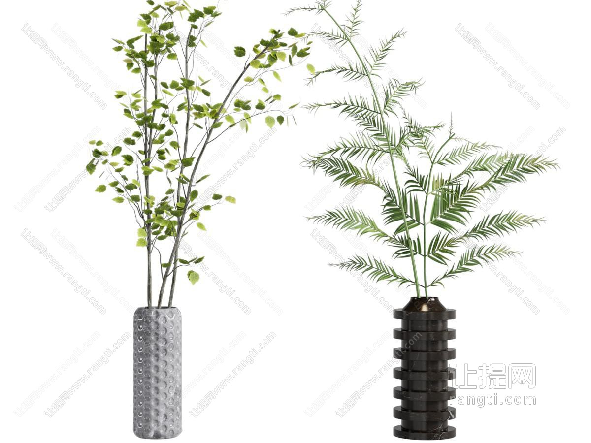现代花瓶花卉