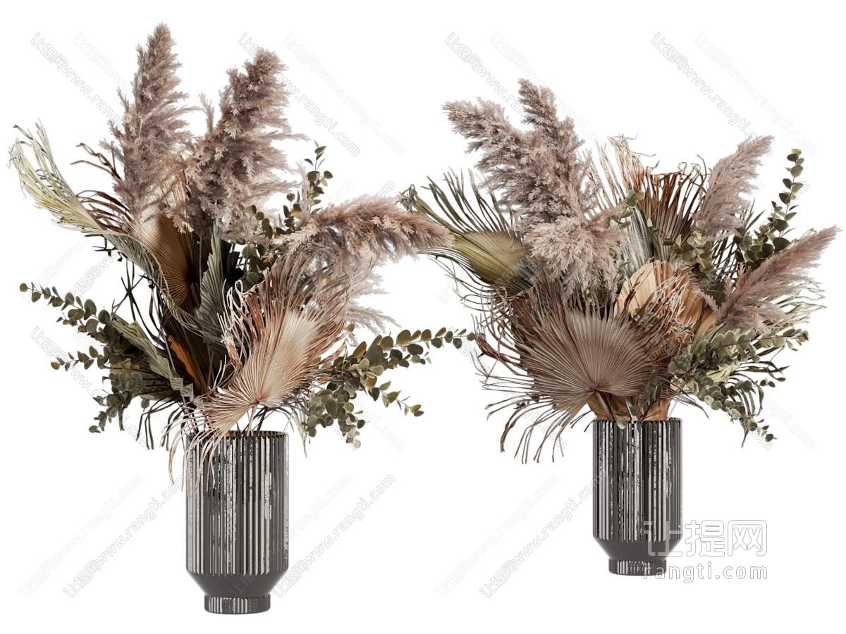 现代玻璃花瓶花卉