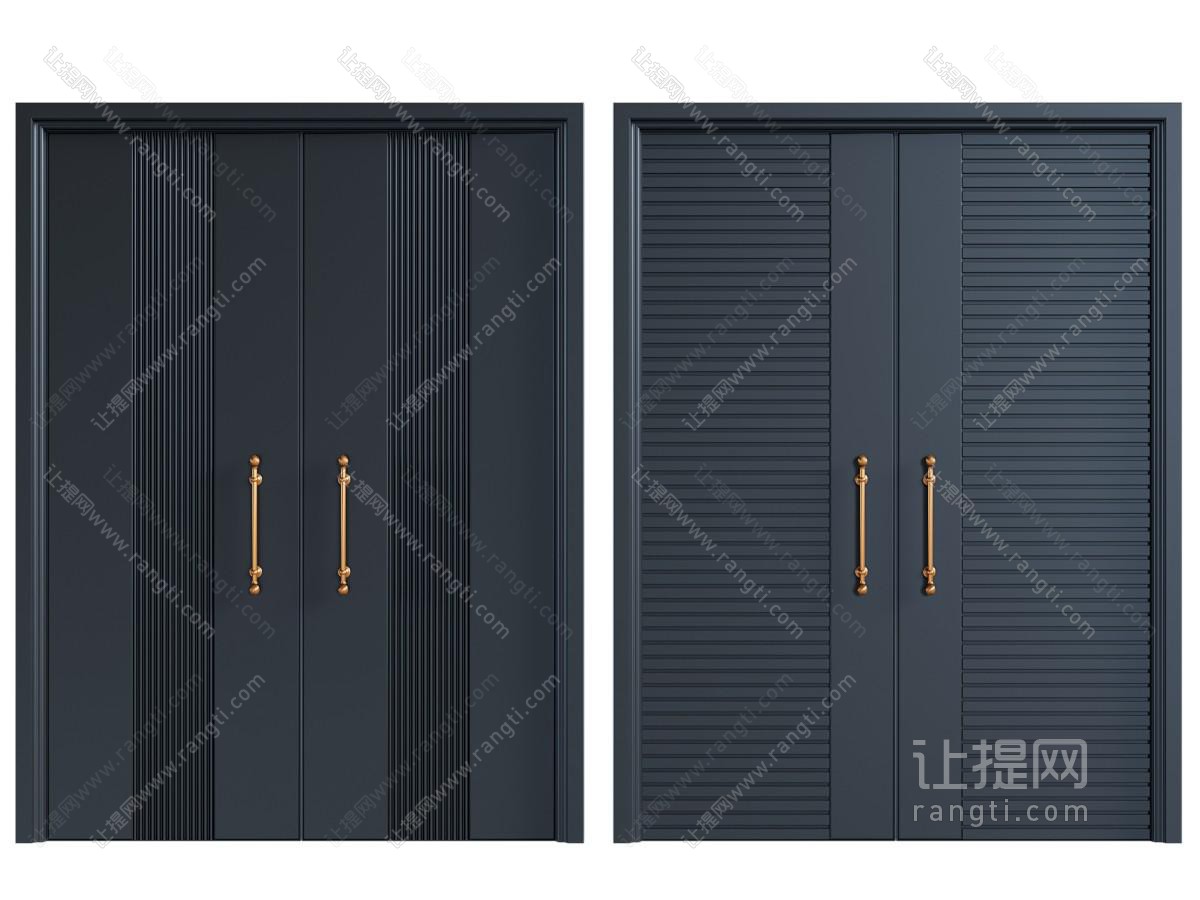 现代双开门 平开门