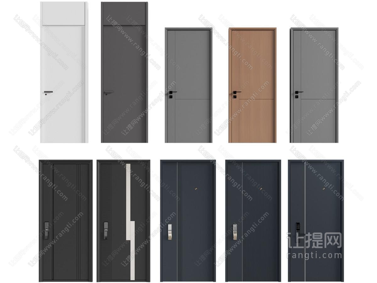 现代平开门 木门 入户门