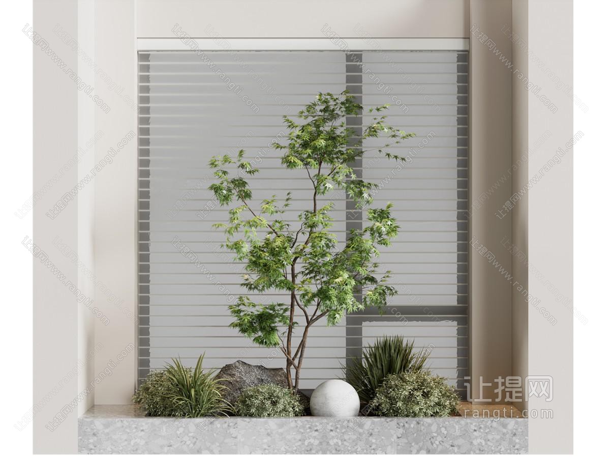 现代室内花草景观园艺小品