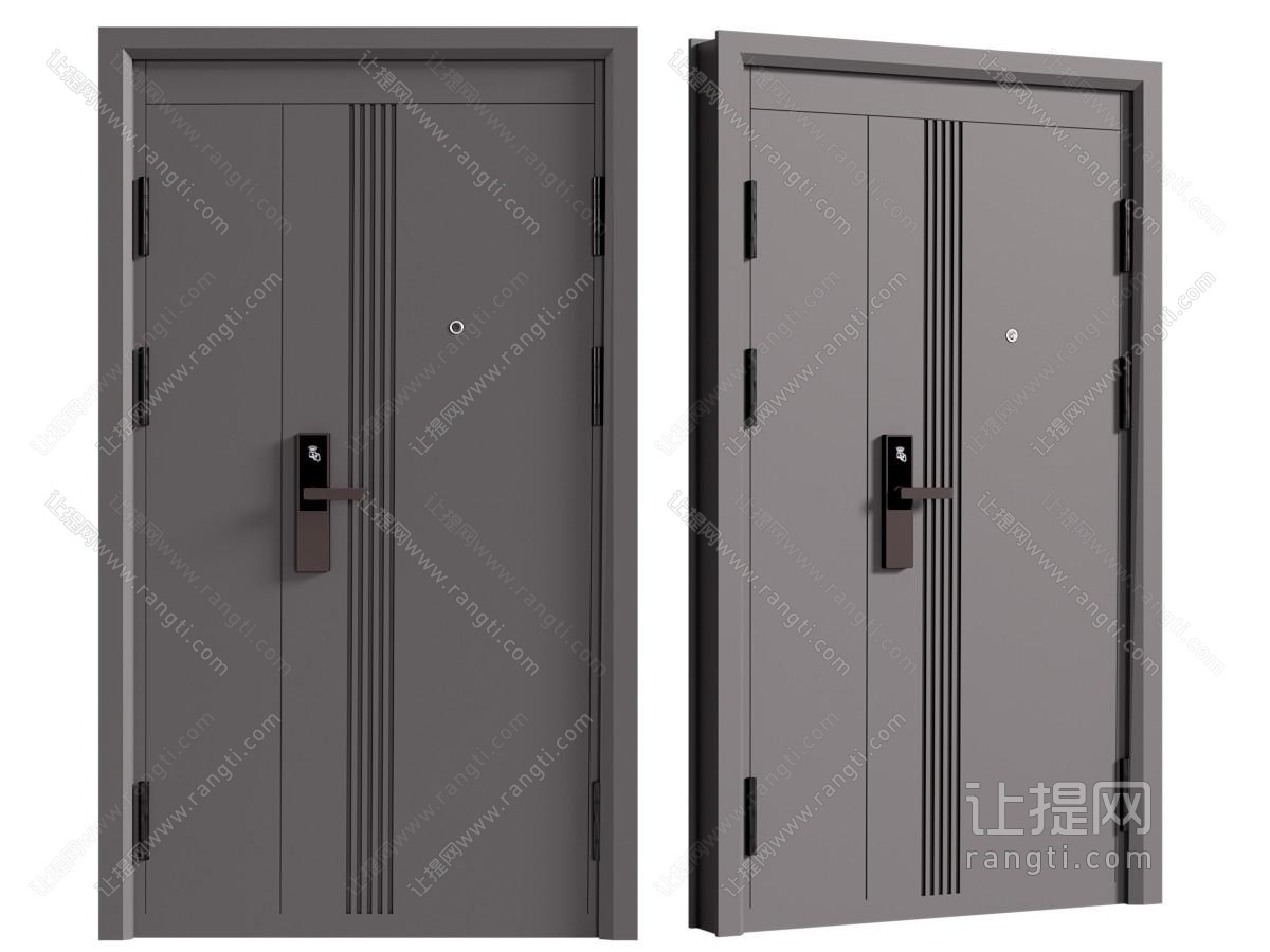 现代入户子母平开门 防盗门