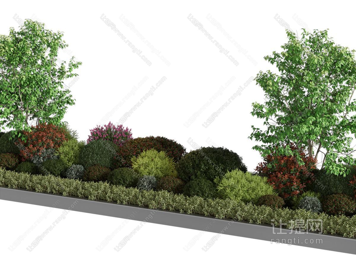 现代花坛 灌木园林景观小品