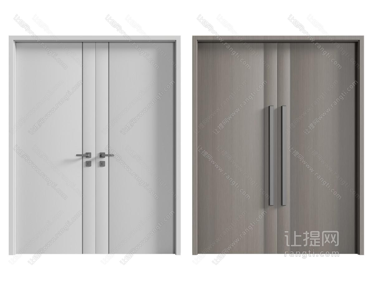 现代双扇平开门
