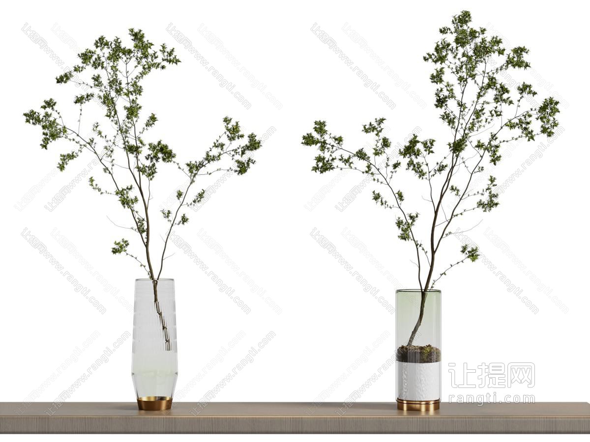 现代花瓶花卉