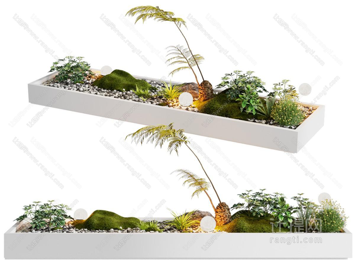现代花坛花草植物景观园艺小品