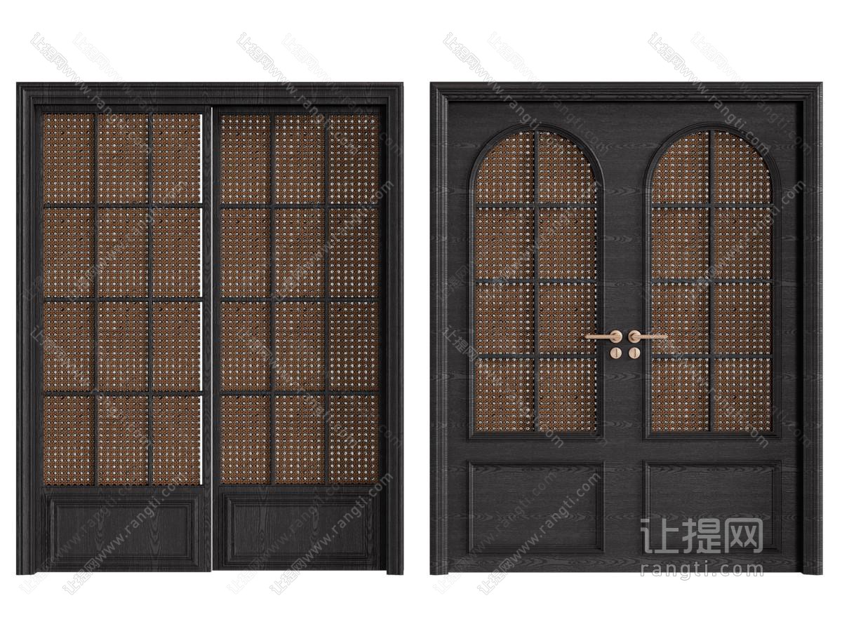 法式实木双扇大门 双开门