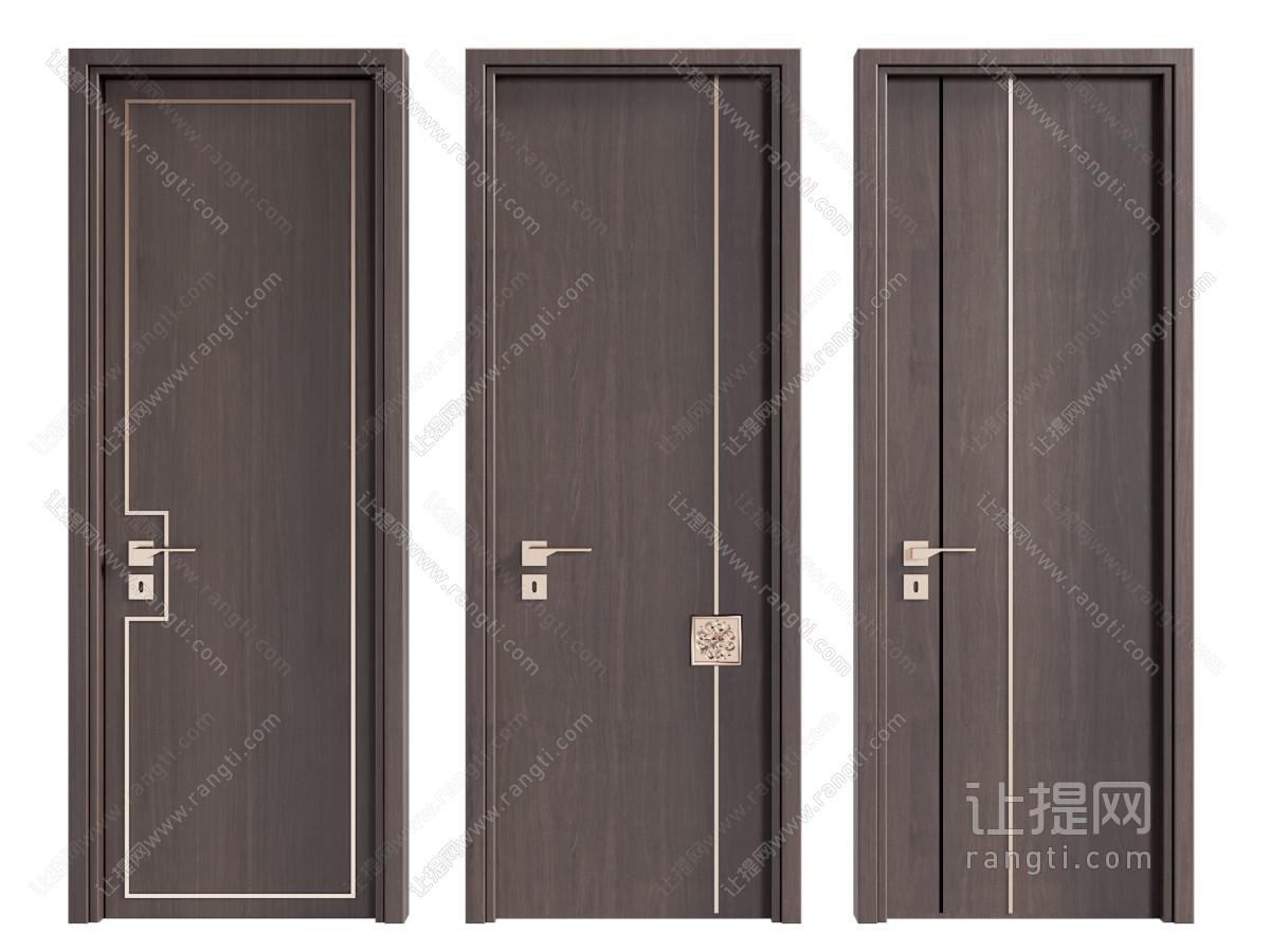 新中式实木平开门