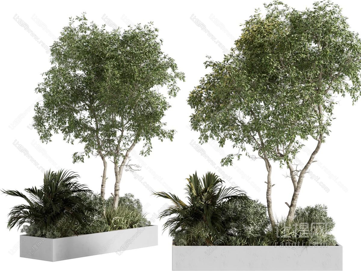 现代花坛花草树木景观园艺小品
