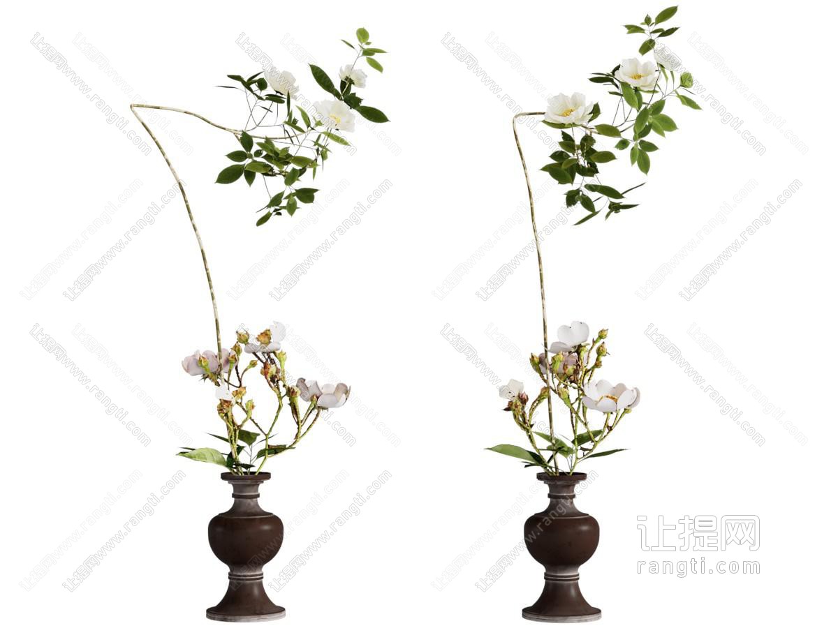 新中式花瓶花卉