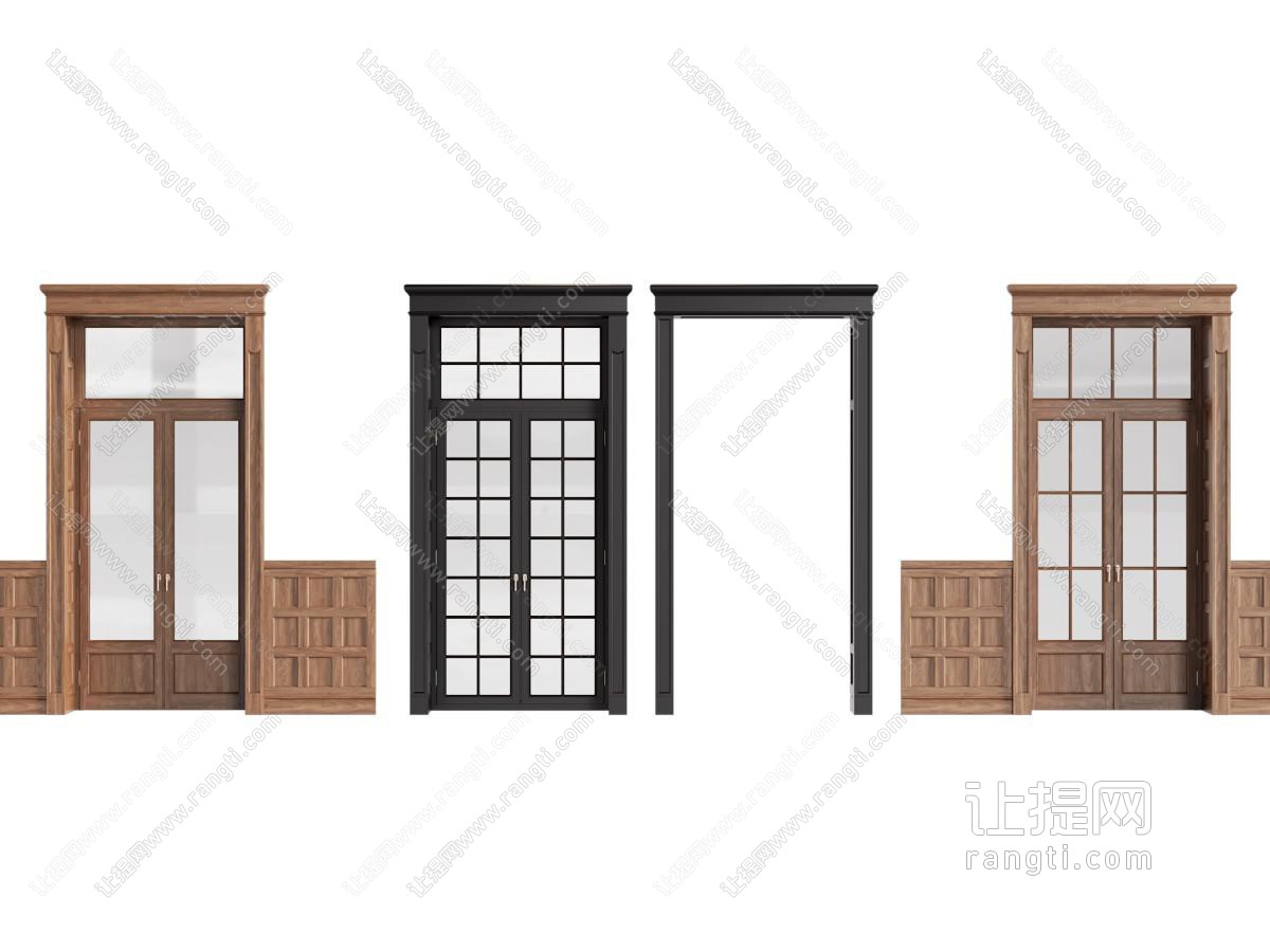 欧式实木双开门 平开门 门套 垭口