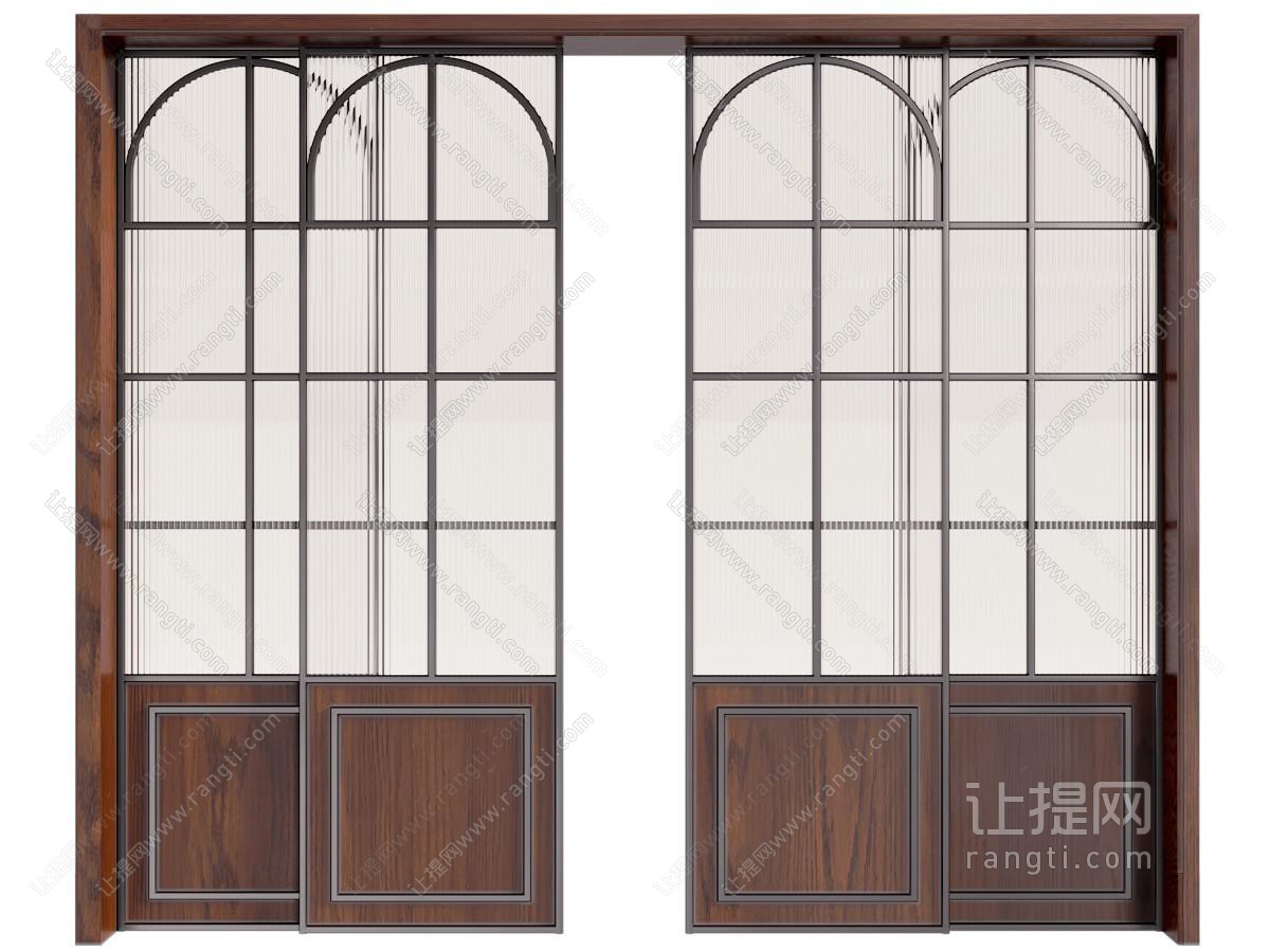 法式中古风玻璃推拉门