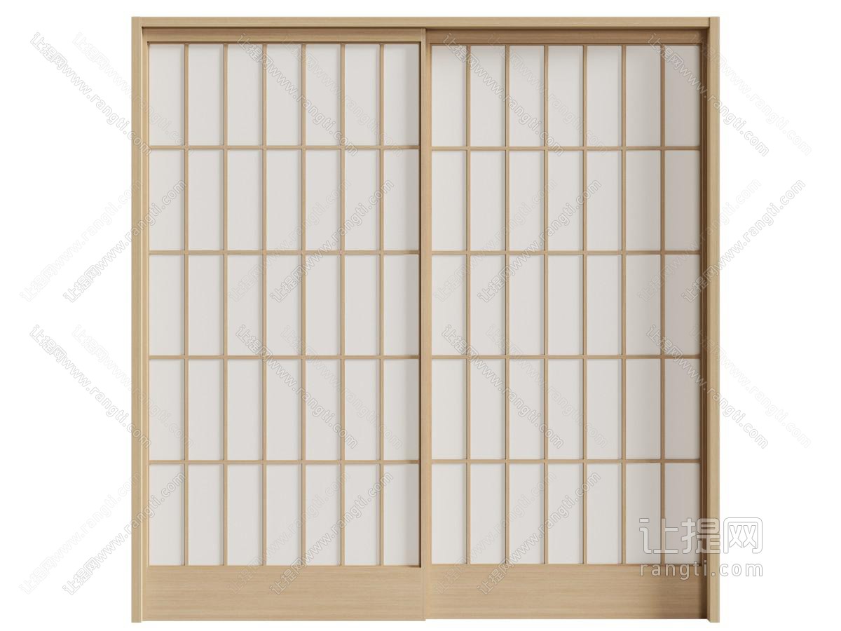 日式实木推拉门