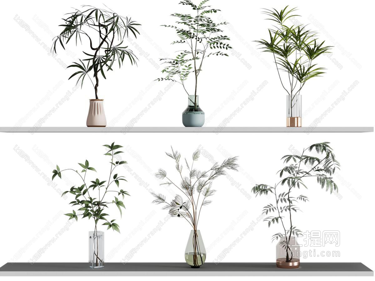 现代花瓶花卉 摆件组合