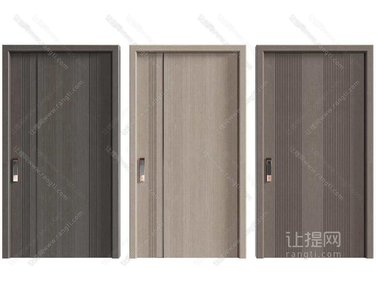 现代木门 入户平开门