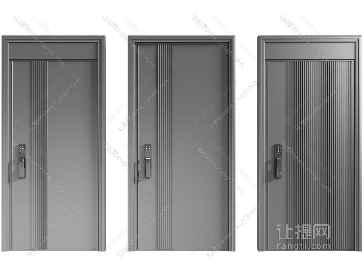 现代密码锁平开门 防盗门