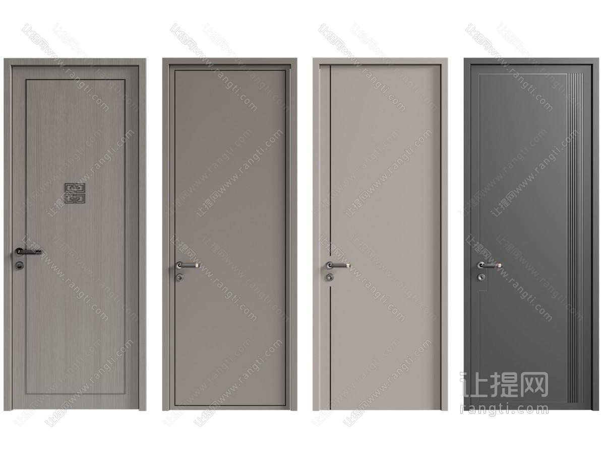 新中式木门 单扇平开门