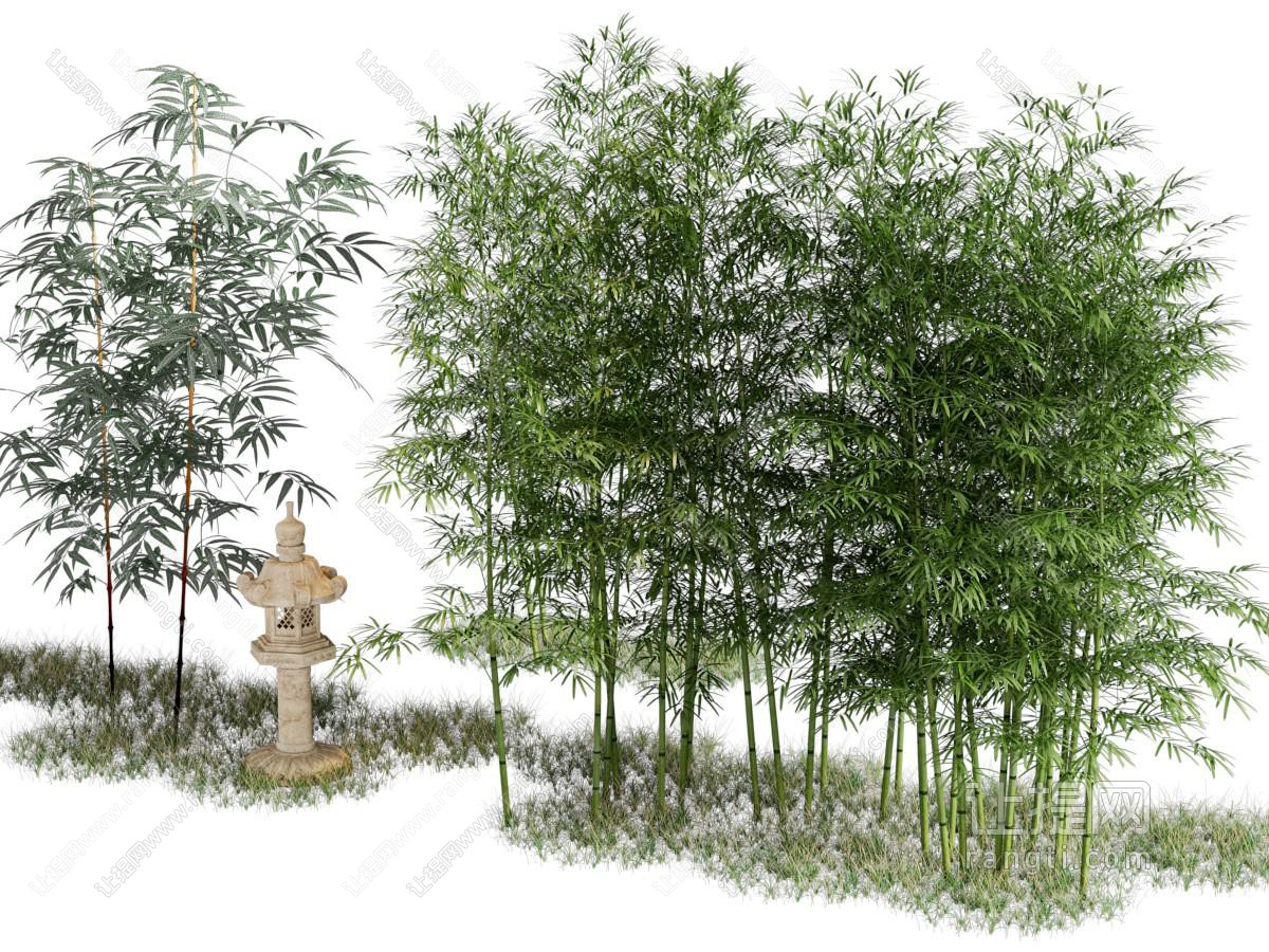 新中式竹子 景观园艺小品