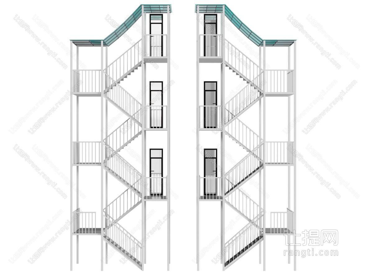 工业风loft旋转楼梯