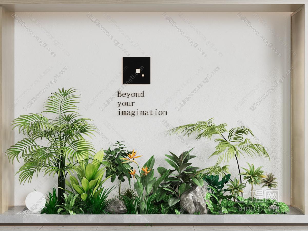现代室内植物花草景观园艺小品