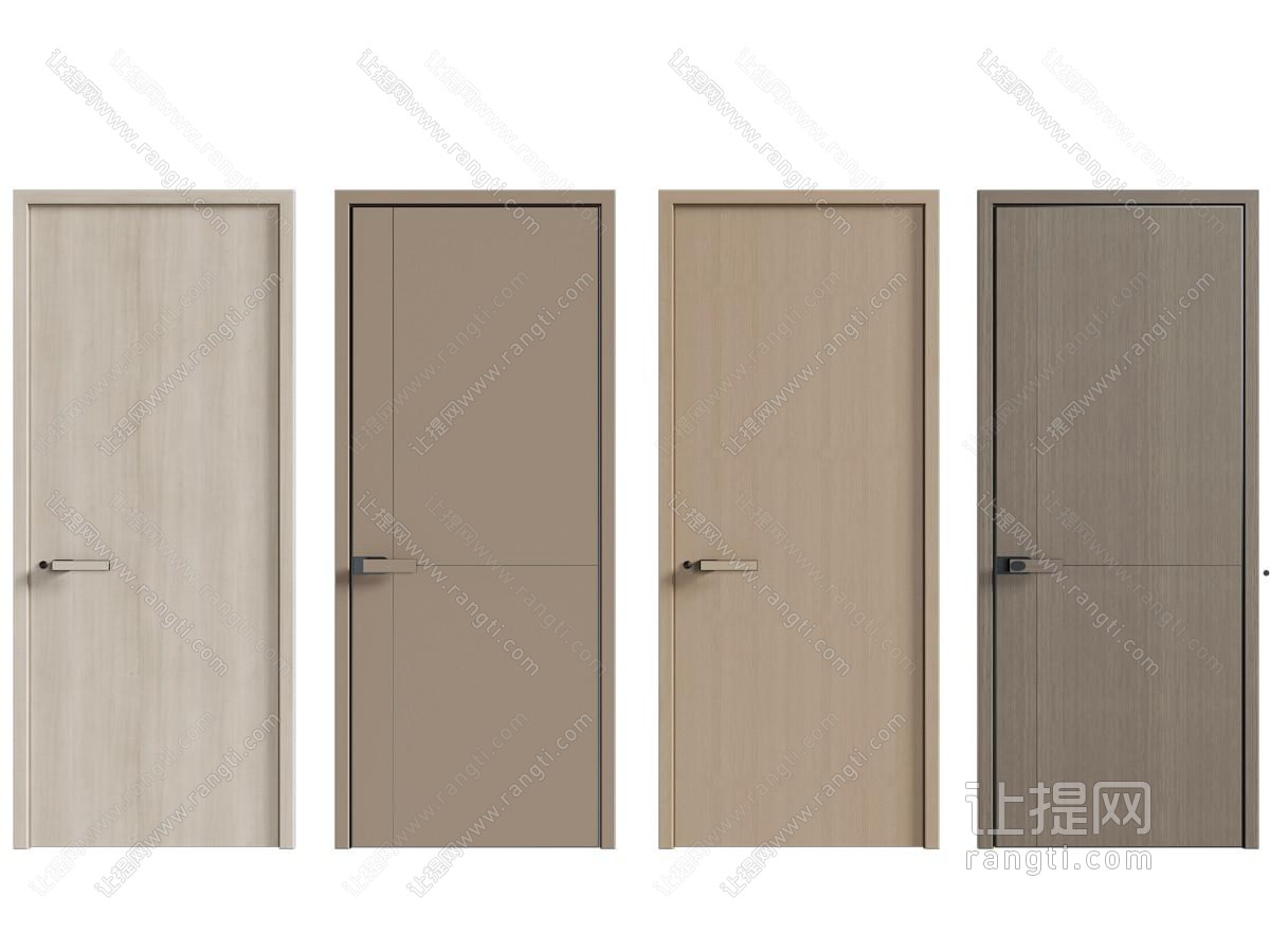 现代木门 平开门