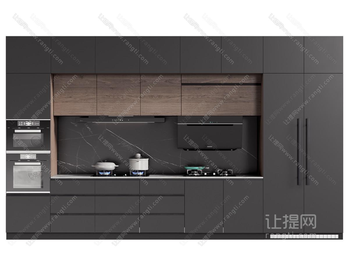 现代整体橱柜 厨房电器