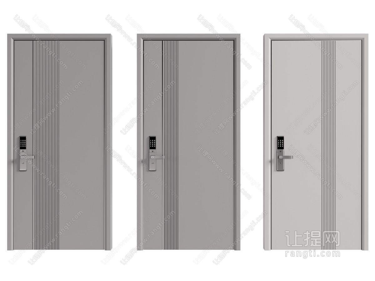 现代密码锁入户门 平开门